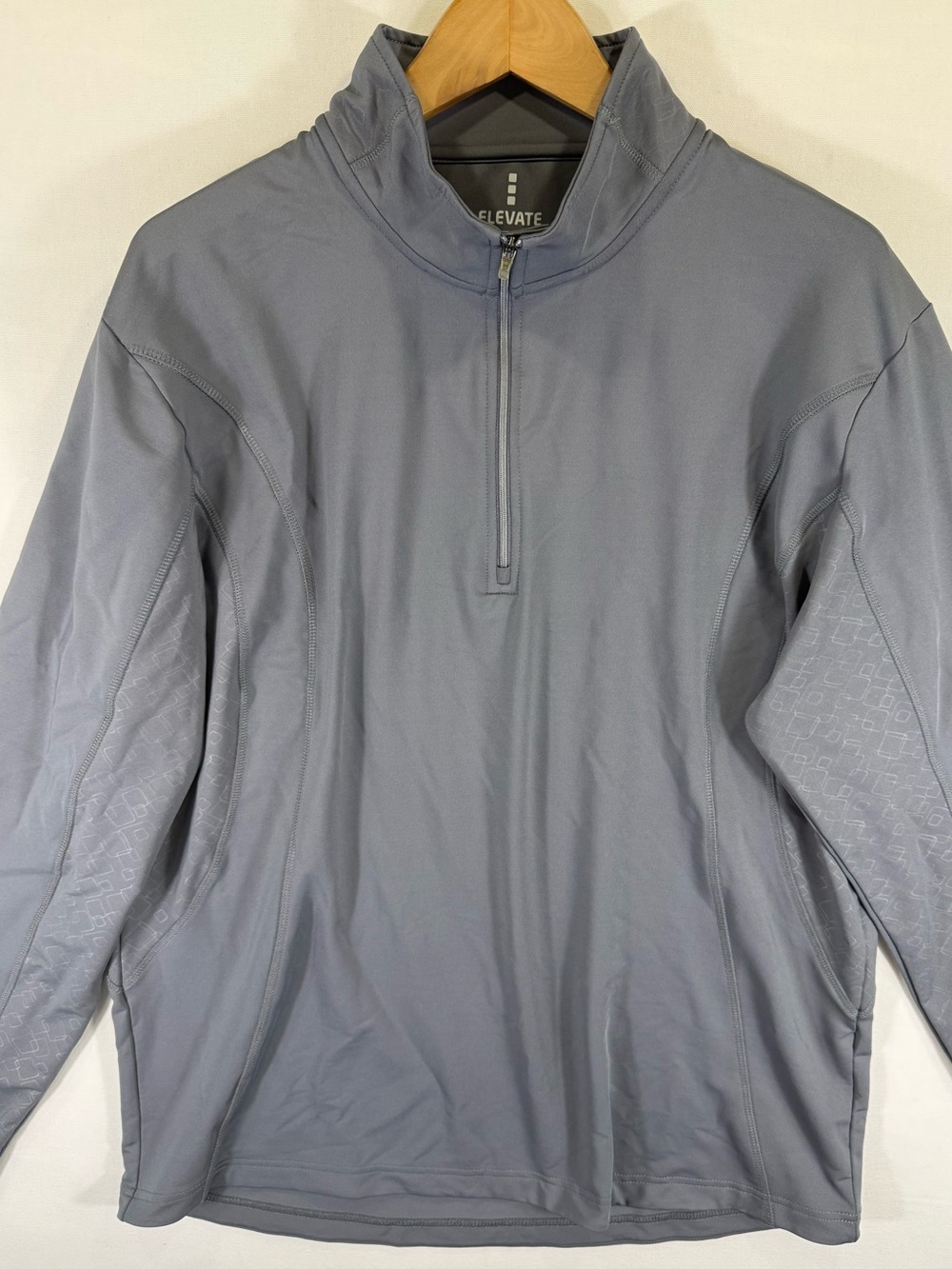 Elevate Men's Heather Gray Performance Quarter-Zip Pullover